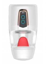 Белый мастурбатор с язычком и возвратно-поступательными движениями - Secwell - в Ессентуках купить с доставкой