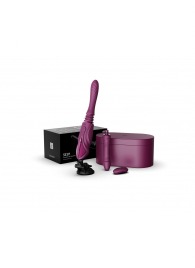 Фиолетовая секс-машина с функцией нагрева, насадками и присоской Sesh - Zalo - купить с доставкой в Ессентуках