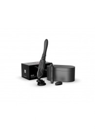 Черная секс-машина с функцией нагрева, насадками и присоской Sesh - Zalo - купить с доставкой в Ессентуках