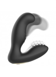 Черный вибромассажер простаты с ротацией и пультом ДУ - Ibiza - в Ессентуках купить с доставкой