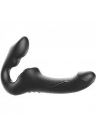 Черный безремневой страпон с 3 моторами - Ibiza - купить с доставкой в Ессентуках