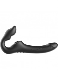 Черный безремневой страпон с 3 моторами - Ibiza - купить с доставкой в Ессентуках