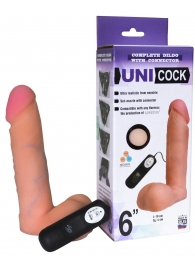 Фаллическая насадка Харнесс UNICOCK 6  с вибрацией - 18 см. - LOVETOY (А-Полимер) - купить с доставкой в Ессентуках