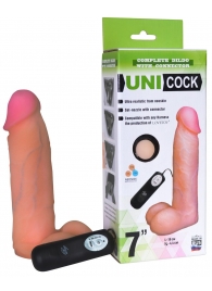 Фаллическая насадка Харнесс UNICOCK 7  с вибрацией - 19 см. - LOVETOY (А-Полимер) - купить с доставкой в Ессентуках