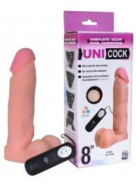 Фаллическая насадка Харнесс UNICOCK 8  с вибрацией - 20 см. - LOVETOY (А-Полимер) - купить с доставкой в Ессентуках