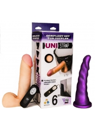 Вибрострапон с двумя насадками UniStrap - 18 и 18 см. - LOVETOY (А-Полимер) - купить с доставкой в Ессентуках