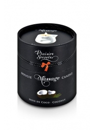Массажная свеча с ароматом кокоса Bougie de Massage Gourmande Coco - 80 мл. - Plaisir Secret - купить с доставкой в Ессентуках