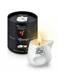 Массажная свеча с ароматом кокоса Bougie de Massage Gourmande Coco - 80 мл. - Plaisir Secret - купить с доставкой в Ессентуках