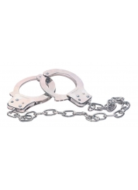 Наручники из металла с длинной цепочкой CHROME HANDCUFFS METAL HANDCUFFS W. KEY - NMC - купить с доставкой в Ессентуках