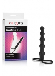 Насадка на пенис для двойного проникновения Silicone Beaded Double Rider - 14 см. - California Exotic Novelties - в Ессентуках купить с доставкой