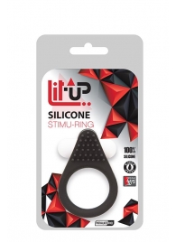 Чёрное эрекционное кольцо LIT-UP SILICONE STIMU RING 1 BLACK - Dream Toys - в Ессентуках купить с доставкой