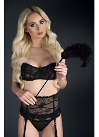 Стек с большим чёрным пером Large Feather Tickler - 65 см. - Blush Novelties - купить с доставкой в Ессентуках