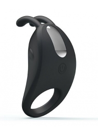 Чёрное эрекционное кольцо с вибрацией Rabbit Vibrator - Baile - в Ессентуках купить с доставкой