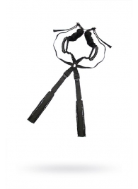 Чёрный бондажный комплект Romfun Sex Harness Bondage на сбруе - Romfun - купить с доставкой в Ессентуках