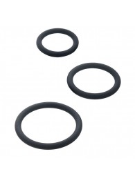 Набор из 3 чёрных эрекционных колец - ToyFa - в Ессентуках купить с доставкой