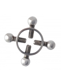 Серебристые зажимы для сосков на винтах - ToyFa - купить с доставкой в Ессентуках