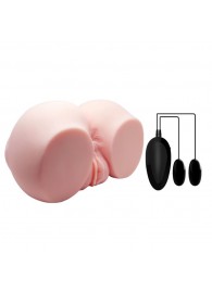 Телесный мастурбатор с двумя любовными тоннелями и вибрацией - Baile - в Ессентуках купить с доставкой