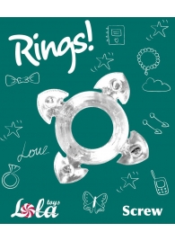 Прозрачное эрекционное кольцо Rings Screw - Lola Games - в Ессентуках купить с доставкой