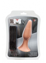 Телесная анальная пробка с вибрацией BOOTYFUL 6INCH SLIM INTRUDER - 15 см. - Dream Toys