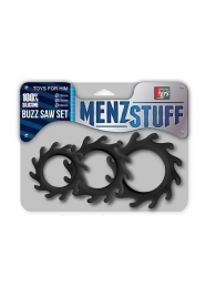 Набор из 3 эрекционных колец MENZSTUFF BUZZ SAW COCK RING SET - Dream Toys - в Ессентуках купить с доставкой