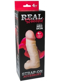 Реалистичная насадка с мошонкой REAL Standard - 15,5 см. - LOVETOY (А-Полимер) - купить с доставкой в Ессентуках