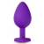 Фиолетовая анальная пробка Bling Plug Large с золотистым стразом - 9,5 см. - Blush Novelties - купить с доставкой в Ессентуках
