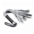 Серебристая плетка Struggle My Flogger с черной ручкой - 45 см. - Lovetoy - купить с доставкой в Ессентуках