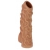 Телесная насадка с венками и открытой головкой Nude Sleeve M - 12 см. - KOKOS - в Ессентуках купить с доставкой
