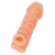 Телесная закрытая насадка с венками Cock Sleeve Size M - 15,6 см. - KOKOS - в Ессентуках купить с доставкой