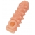 Телесная закрытая насадка с шариками Cock Sleeve Size M - 15,6 см. - KOKOS - в Ессентуках купить с доставкой