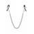 Зажимы для сосков с фиолетовой цепочкой Sweet Caress Nipple Chain - Sweet Caress - купить с доставкой в Ессентуках