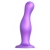 Фиолетовая насадка Strap-On-Me Dildo Plug Curvy size L - Strap-on-me - купить с доставкой в Ессентуках