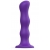 Фиолетовая насадка Strap-On-Me Dildo Geisha Balls size M - Strap-on-me - купить с доставкой в Ессентуках