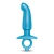 Голубая анальная пробка для массажа простаты Hither Silicone Prostate Plug - 14,3 см. - b-Vibe - в Ессентуках купить с доставкой