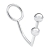 Кольцо на пенис с анальным стимулятором Two Bead Stainless Steel Anal Hook   Cock Ring - BlueLine - в Ессентуках купить с доставкой