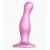 Розовая насадка Strap-On-Me Dildo Plug Curvy size M - Strap-on-me - купить с доставкой в Ессентуках