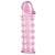 Гелевая розовая насадка на фаллос с шипами - 12 см. - Toyfa Basic - в Ессентуках купить с доставкой