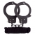 Чёрные наручники из листового металла в комплекте с веревкой BONDX METAL CUFFS LOVE ROPE SET - Dream Toys - купить с доставкой в Ессентуках