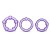 Набор из 3 фиолетовых эрекционных колец Stay Hard Beaded Cockrings - Blush Novelties - в Ессентуках купить с доставкой