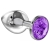 Малая серебристая анальная пробка Diamond Purple Sparkle Small с фиолетовым кристаллом - 7 см. - Lola Games - купить с доставкой в Ессентуках