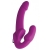 Ярко-розовый безремневой вибрострапон Evoke Vibrating Strapless Silicone Strap-on Dildo - XR Brands - купить с доставкой в Ессентуках