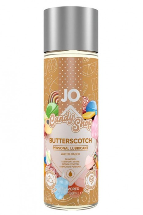 Смазка на водной основе Candy Shop Butterscotch с ароматом ирисок - 60 мл. - System JO - купить с доставкой в Ессентуках