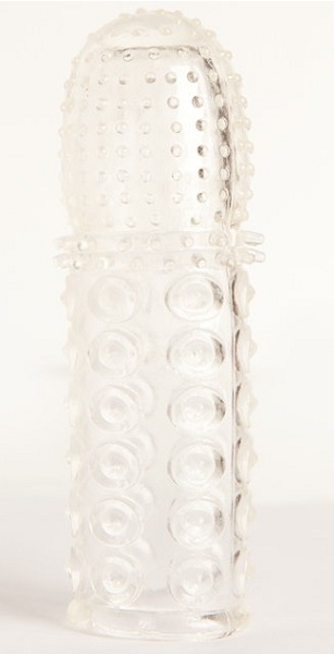 Прозрачная закрытая гелевая насадка - 13,5 см. - Toyfa Basic - в Ессентуках купить с доставкой