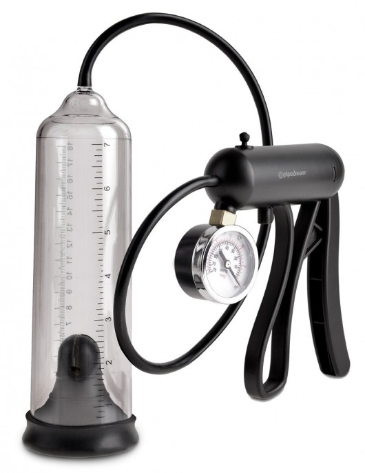 Вакуумная мужская помпа с датчиком давления Pro-Gauge Power Pump - Pipedream - в Ессентуках купить с доставкой