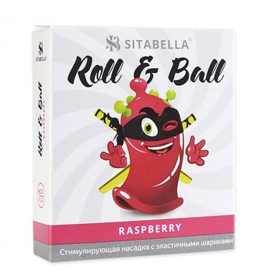 Стимулирующий презерватив-насадка Roll   Ball Raspberry - Sitabella - купить с доставкой в Ессентуках