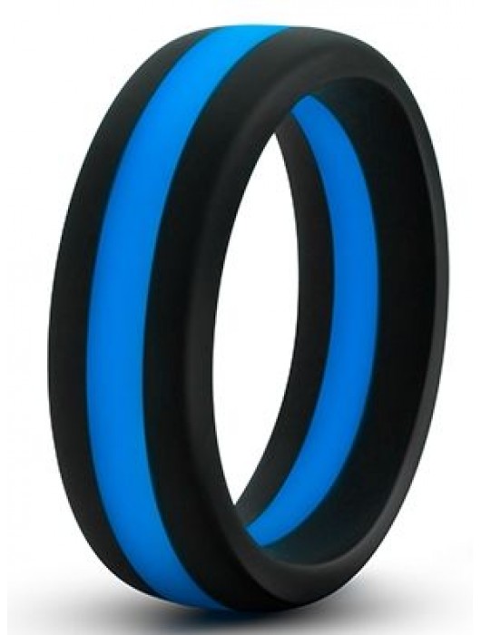 Черно-синее эрекционное кольцо Silicone Go Pro Cock Ring - Blush Novelties - в Ессентуках купить с доставкой