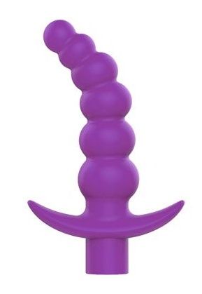 Фиолетовая вибрирующая анальная елочка Sweet Toys - 10,8 см. - Bior toys