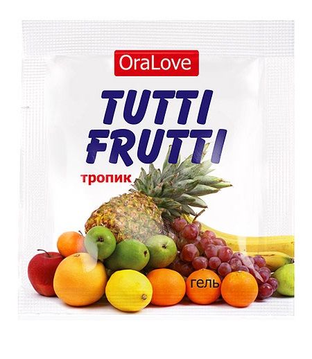 Пробник гель-смазки Tutti-frutti со вкусом тропических фруктов - 4 гр. - Биоритм - купить с доставкой в Ессентуках