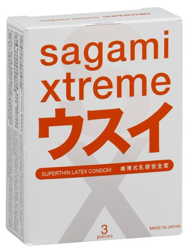 Ультратонкие презервативы Sagami Xtreme SUPERTHIN - 3 шт. - Sagami - купить с доставкой в Ессентуках