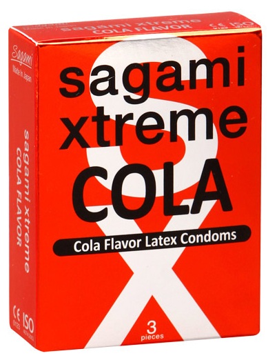 Ароматизированные презервативы Sagami Xtreme COLA - 3 шт. - Sagami - купить с доставкой в Ессентуках